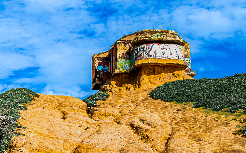 Coastal trail at Devil's Slide — dramatic bluffs and ocean below